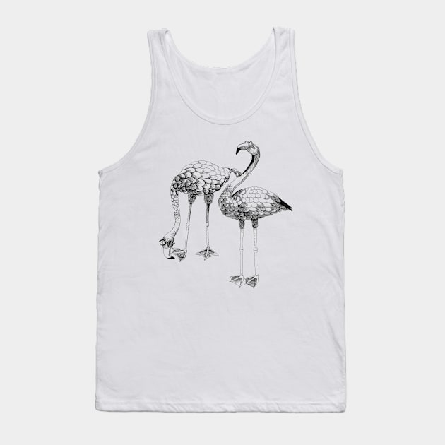 Flamingo Spectacles Tank Top by linnw